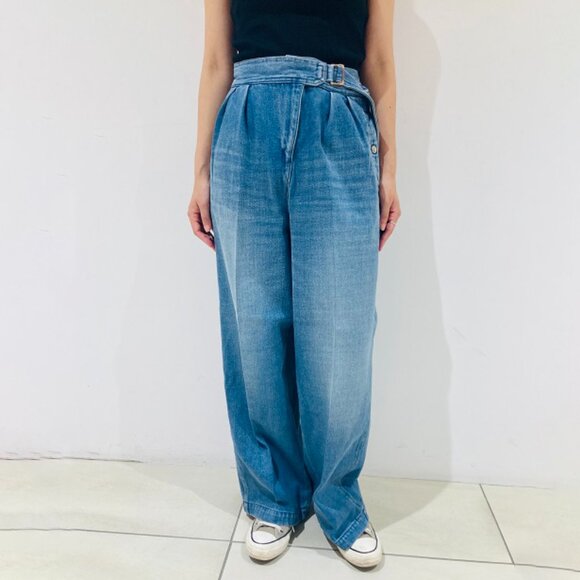 Serge De Bleu Gurkha Pants Vintage Blue Size Japan 36 US 6 8 - Picture 1 of 13